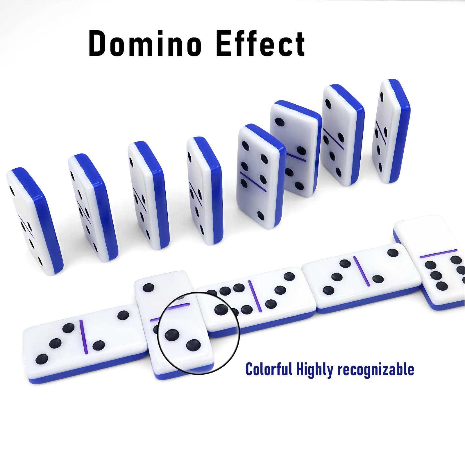Dominoes Set for Adults, Double 6 Dominos Game Set with 28 Domino Tiles Doubl…