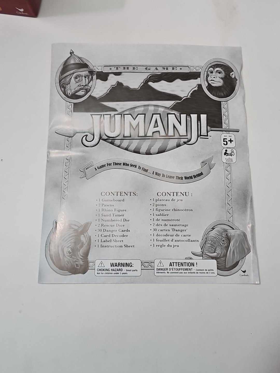 Jumanji Ready To Roll Games Age 5+ Fast Paced Game by Cardinal Travel Size