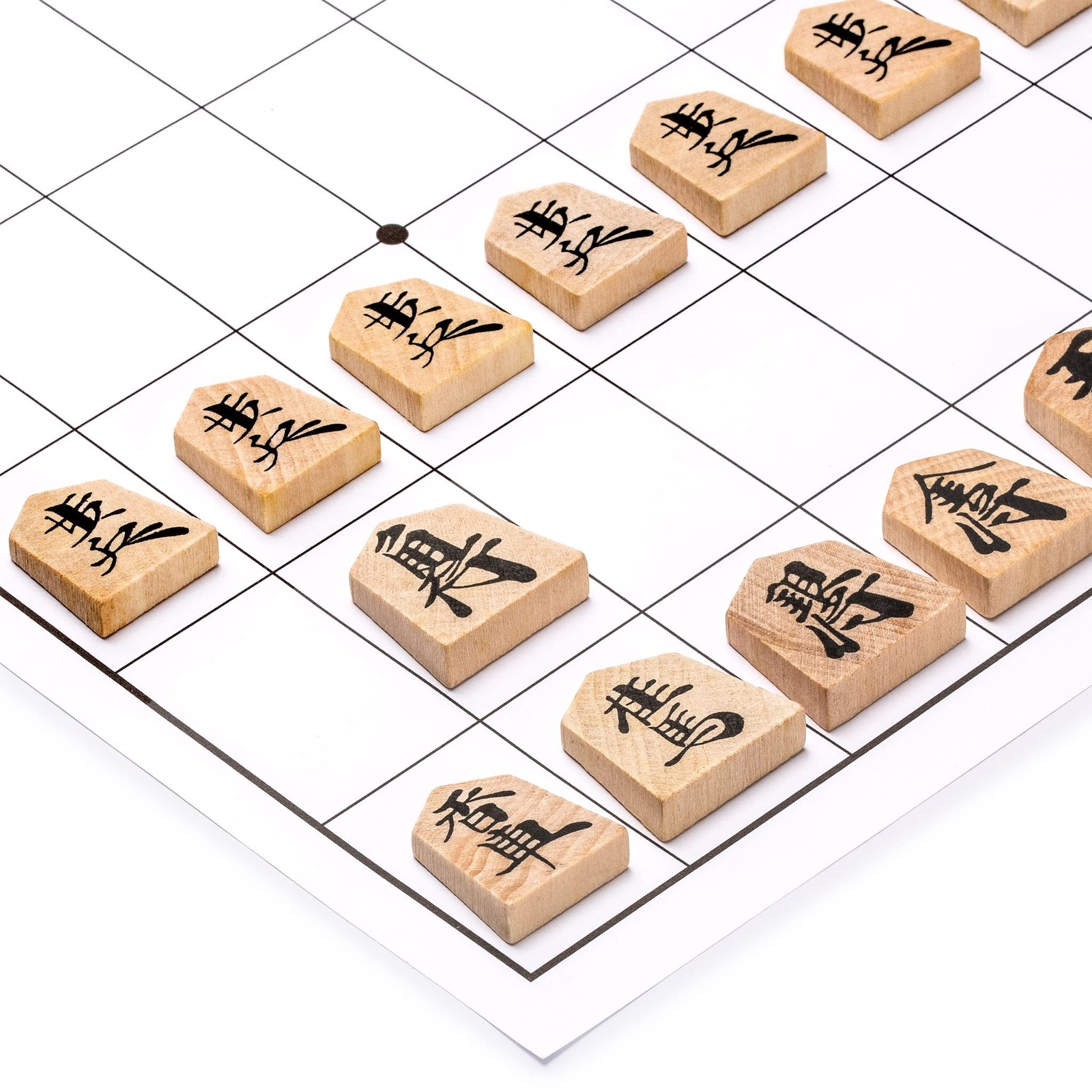Yellow Mountain Imports Wooden Shogi Japanese Chess Game Traditional Koma Pla…