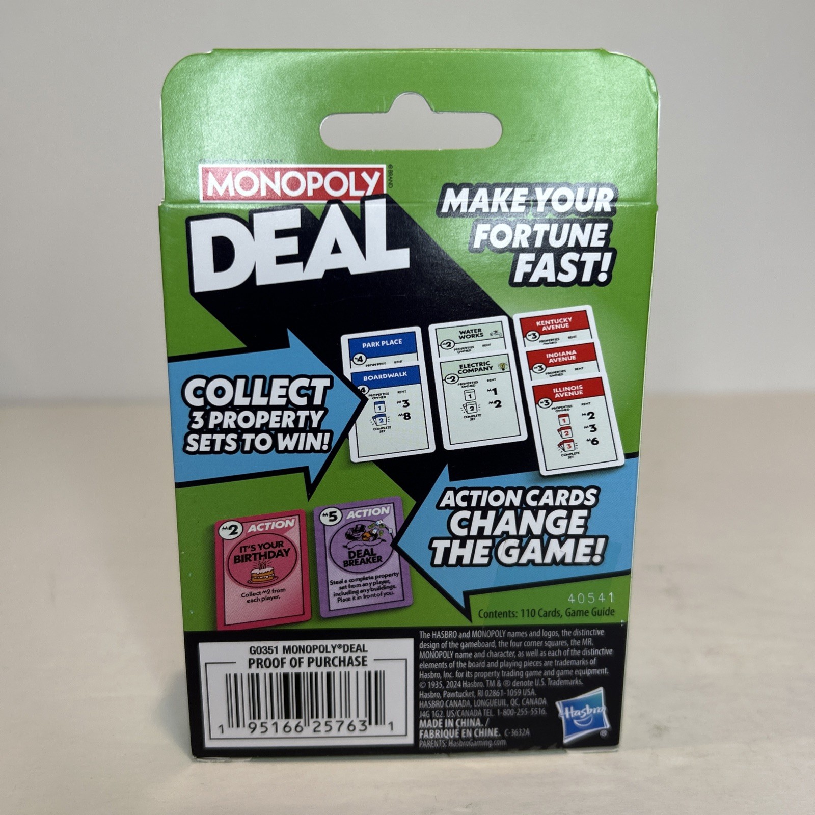 Monopoly Deal Card Game Quick-Playing Family Card Game Hasbro Gaming Fun Action