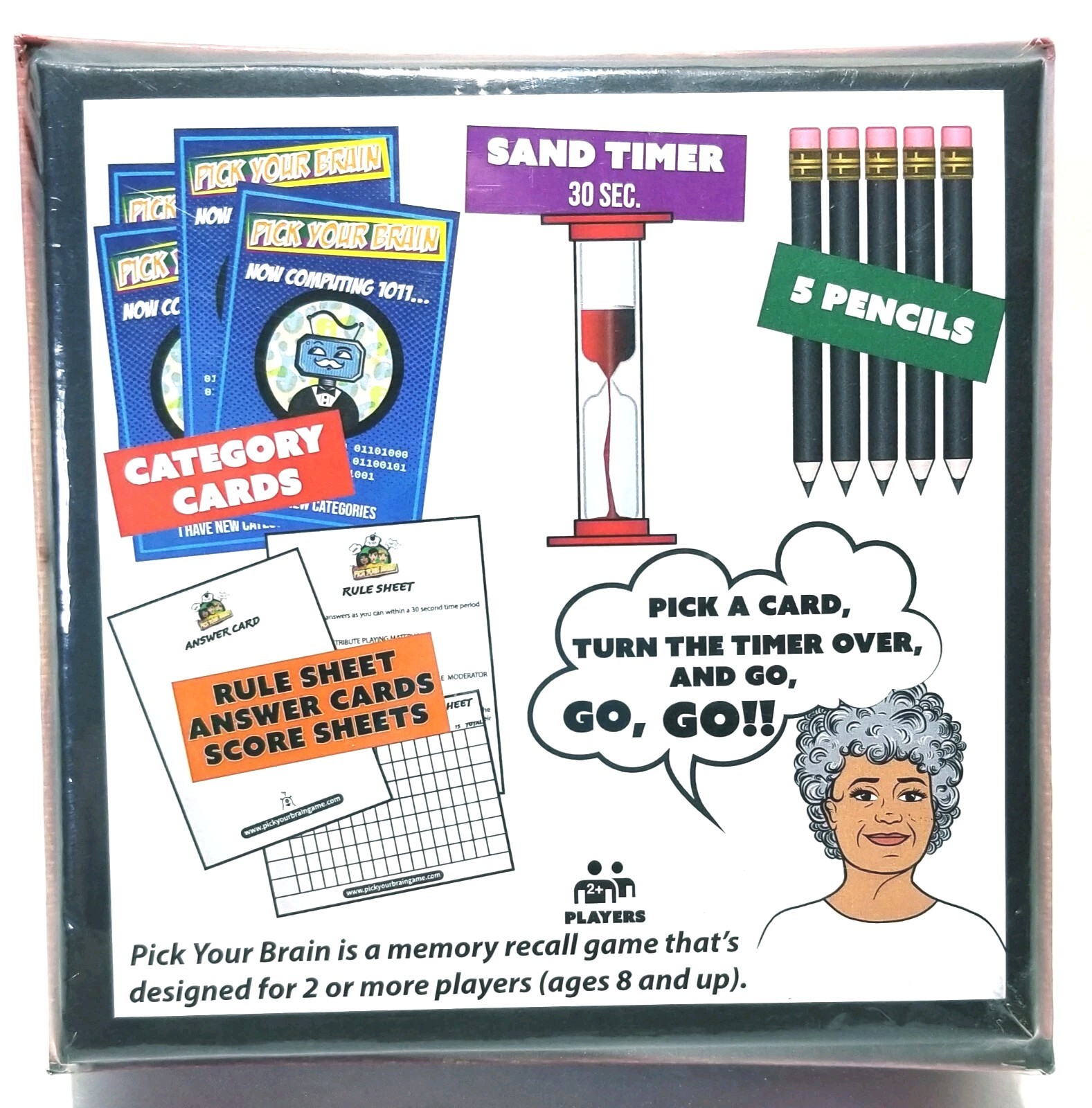 Pick Your Brain Game Memory Recall Party Family Trivia Game ▪︎ New Sealed