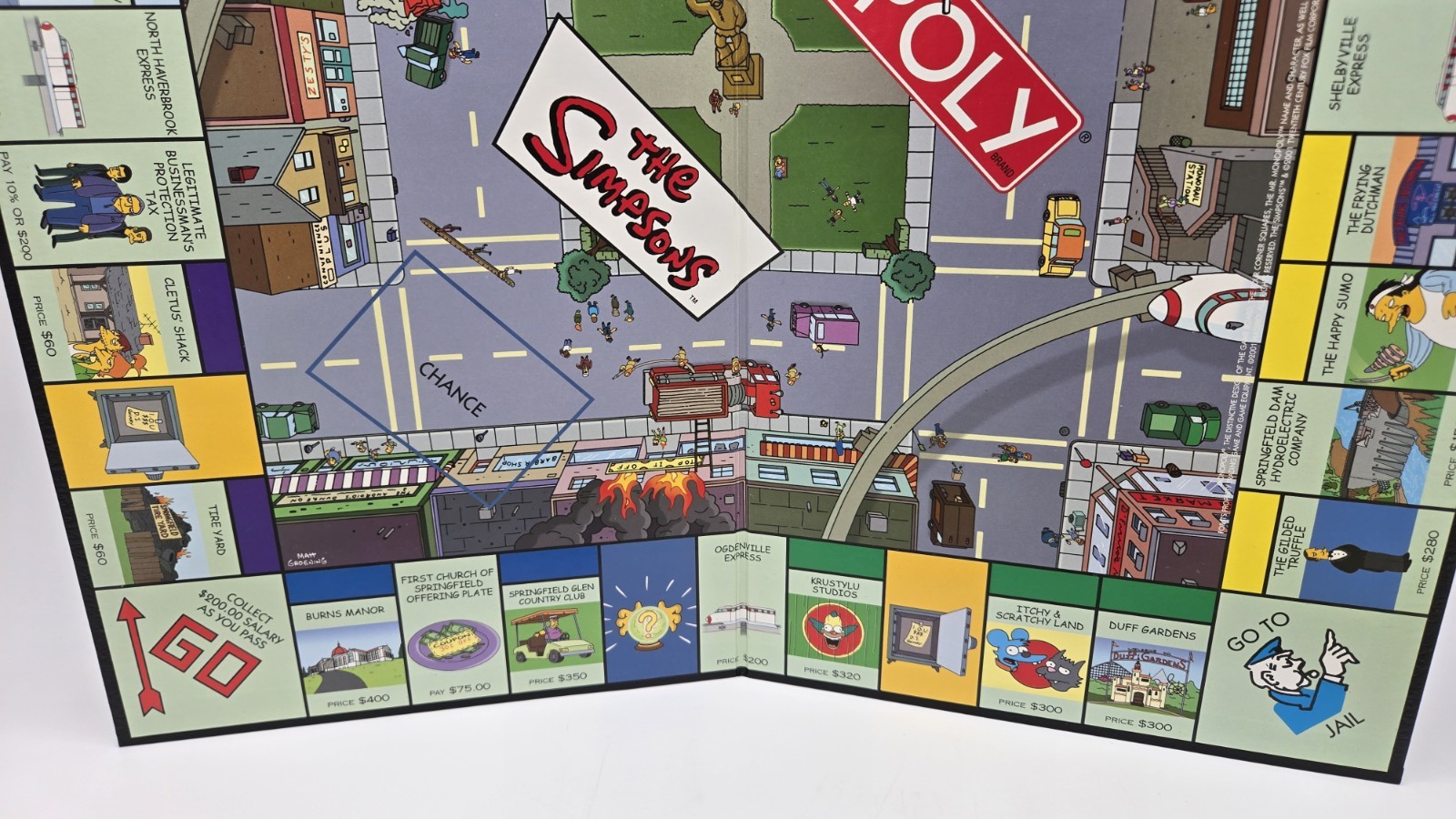 The Simpsons Monopoly Game Welcome To Springfield 2001 Complete Vtg Family Game