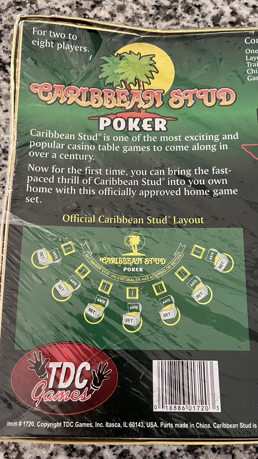 Texas Hold ‘Em Poker Caribbean Stud + 8 Other Games Home Casino Game Set NEW