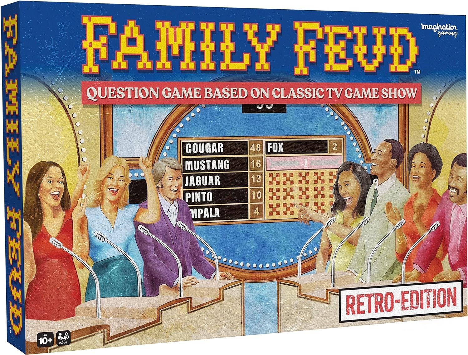 Family FEUD Retro Edition Card Game, 1970s Episodes’ Questions & Answers, Party