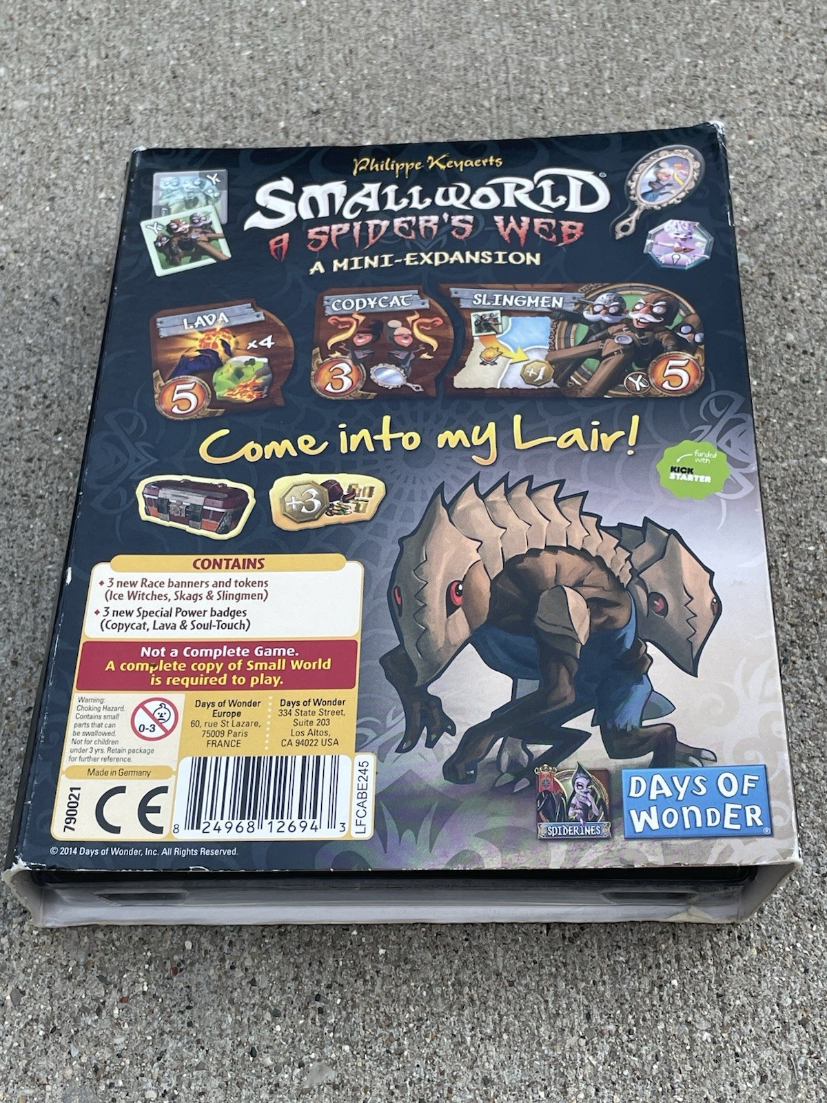 Days of Wonder Smallworld A Spider’s Web Mini Expansion Rare Item Nice Condition