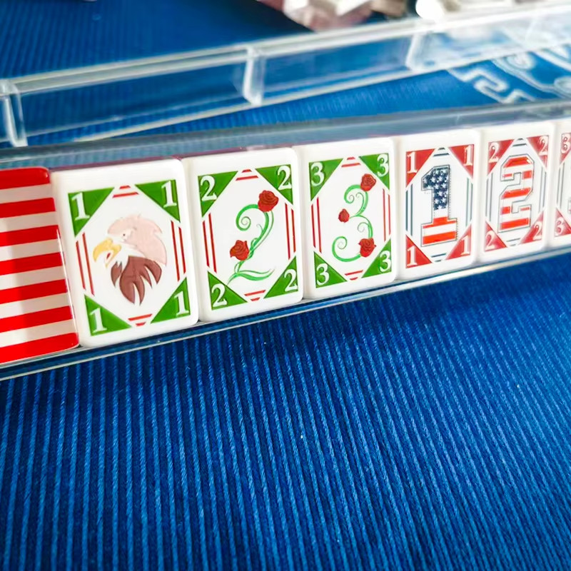Premium American Mahjong Set 160pcs – American Story TILES + MAT