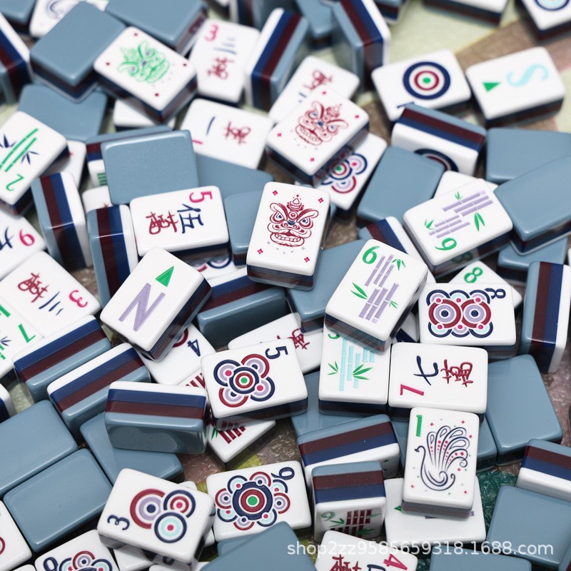 American Mahjong Game Set, 160 Blue Grey Layered Mahjong Tiles, Quick Shipping
