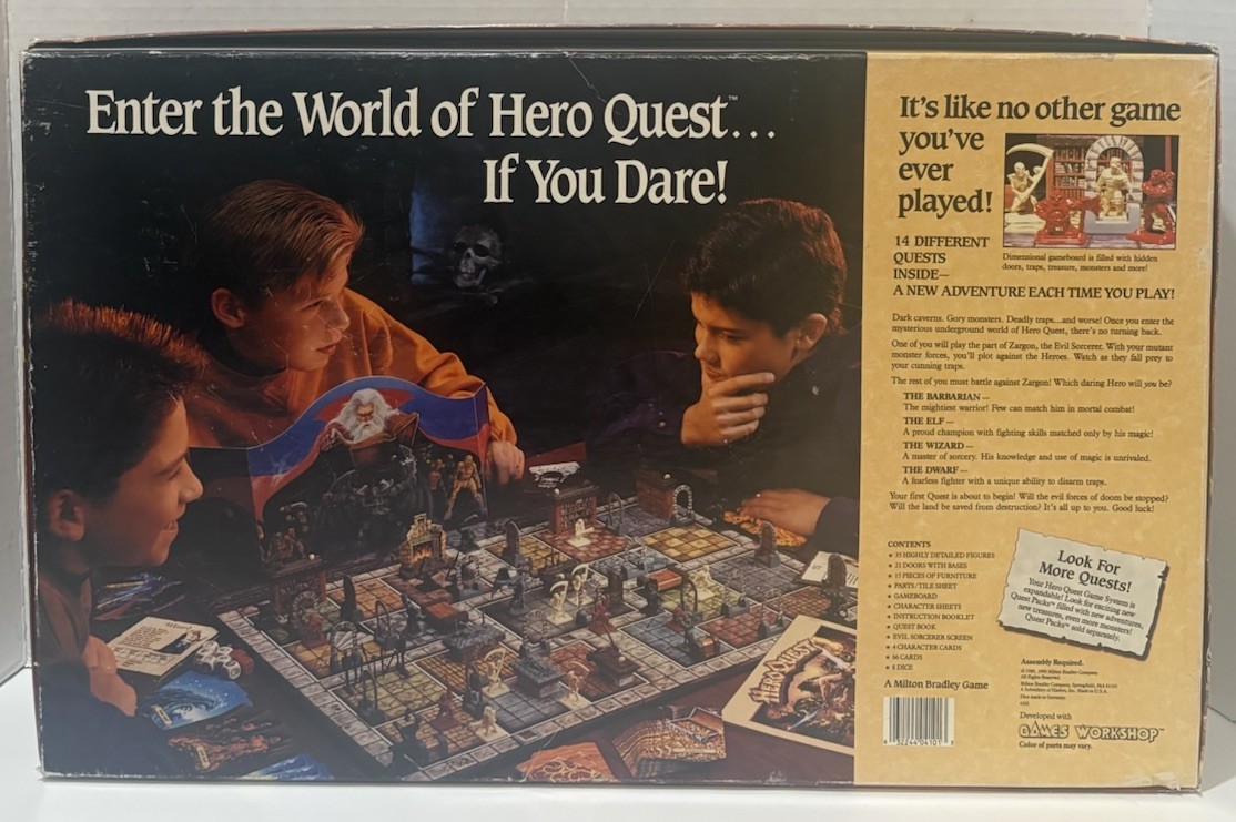Vintage 1989 HeroQuest Board Game COMPLETE CIB – Hero Quest Milton Bradley MB