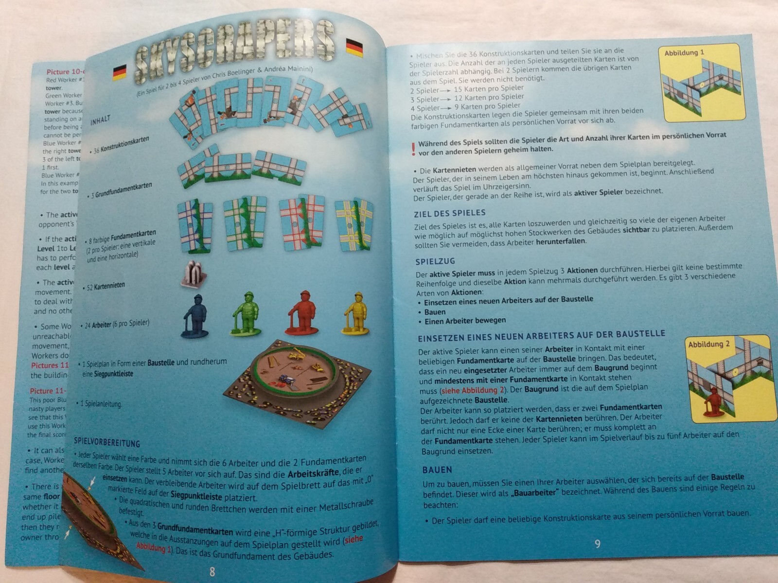 Game Skyscrapers Sirius Building & Blocking 2-4 play Ages 8 Up Mainini Boelinger