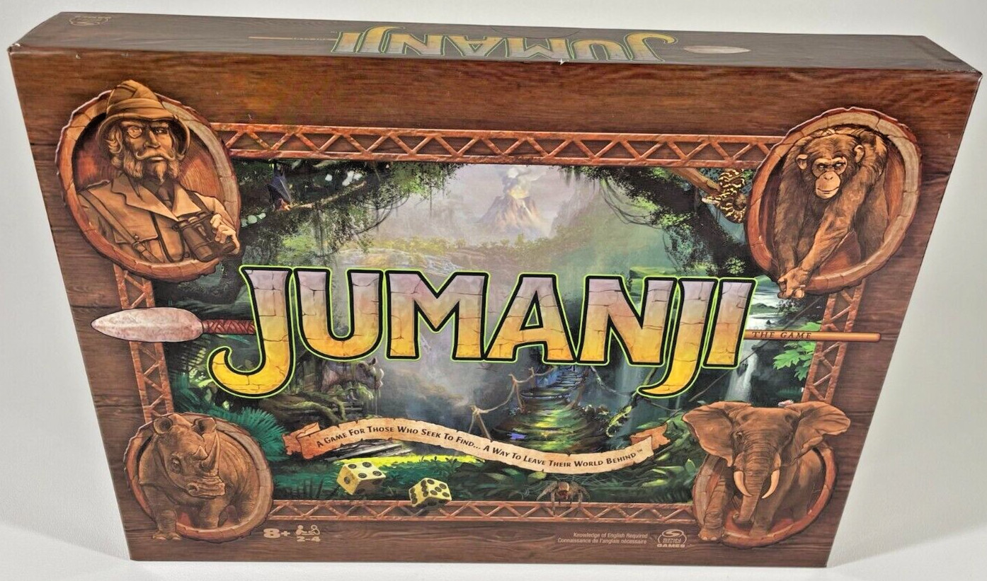 Jumanji The Game Real Wooden Box Edition of the Classic Adventure Board Game NEW