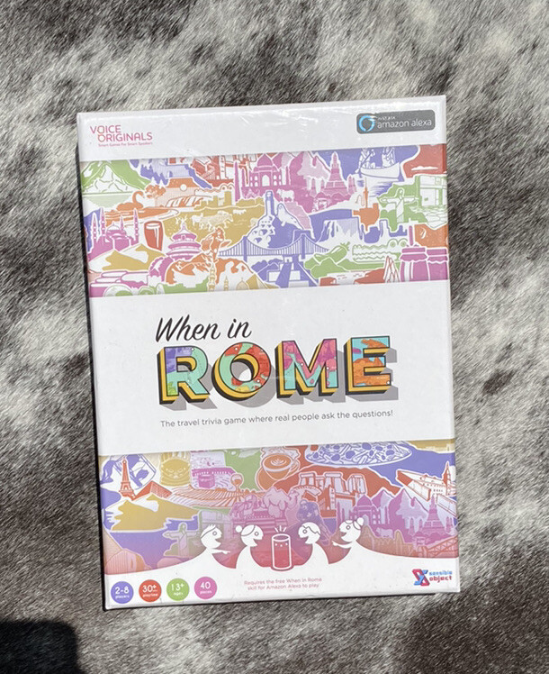 Smart Speaker When in Rome Travel Trivia Game Amazon Alexa Family Board Games