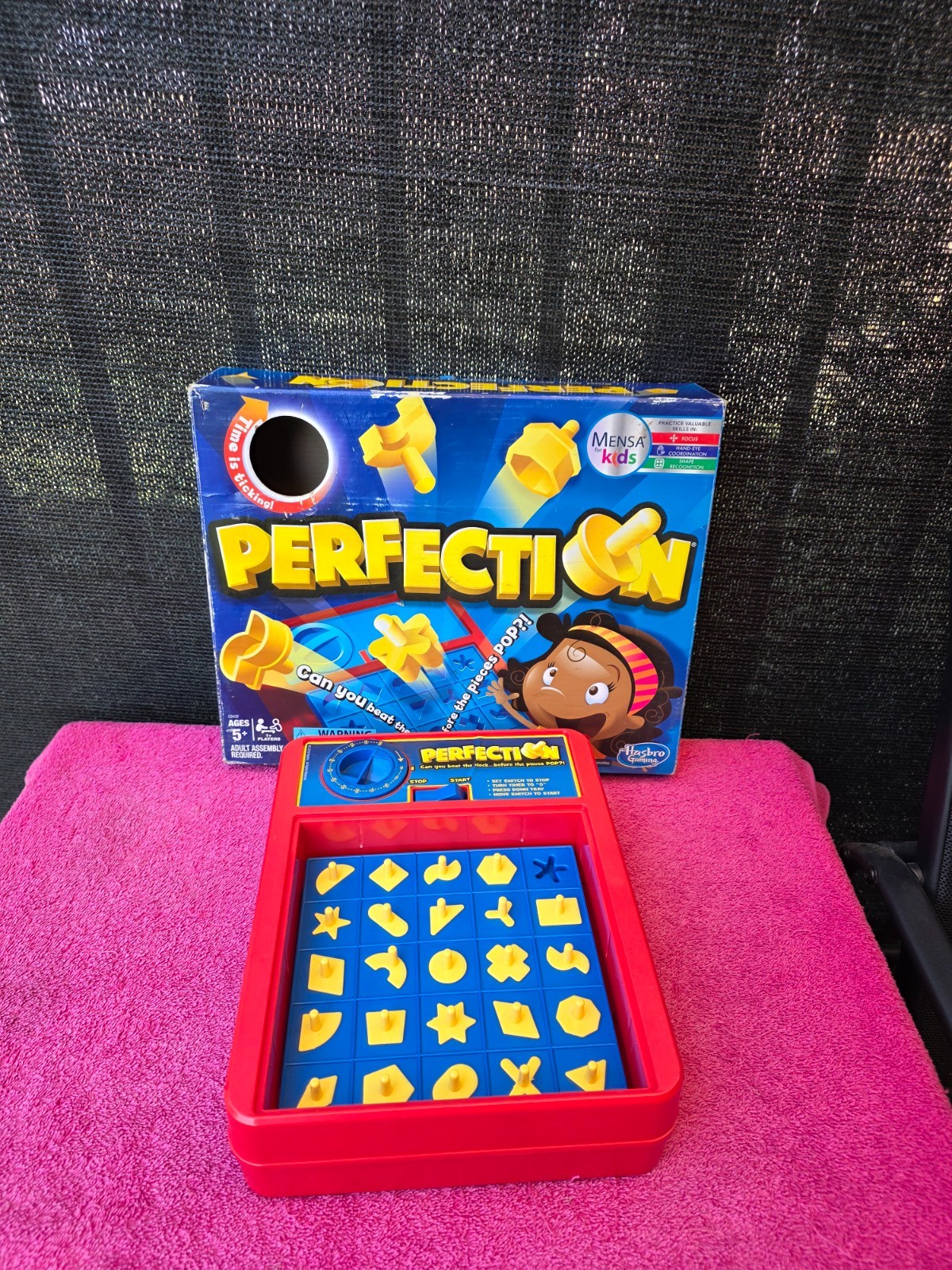Hasbro Perfection Beat The Clock Skill & Action Game Family Board Game