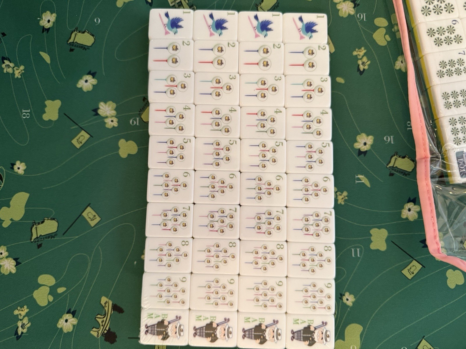 Masters Mah Jongg Complete Tile Game Set w/ Jokers, Racks & Carrying Case