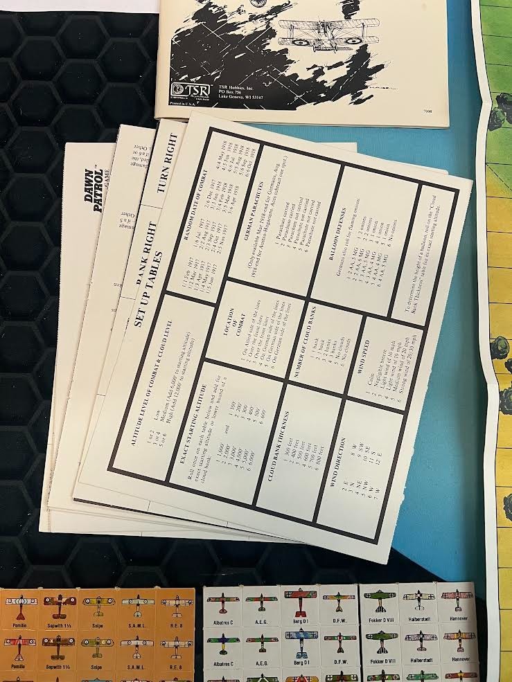 TSR Dawn Patrol Board Game (1980) – WWI Air Combat Role Playing Game