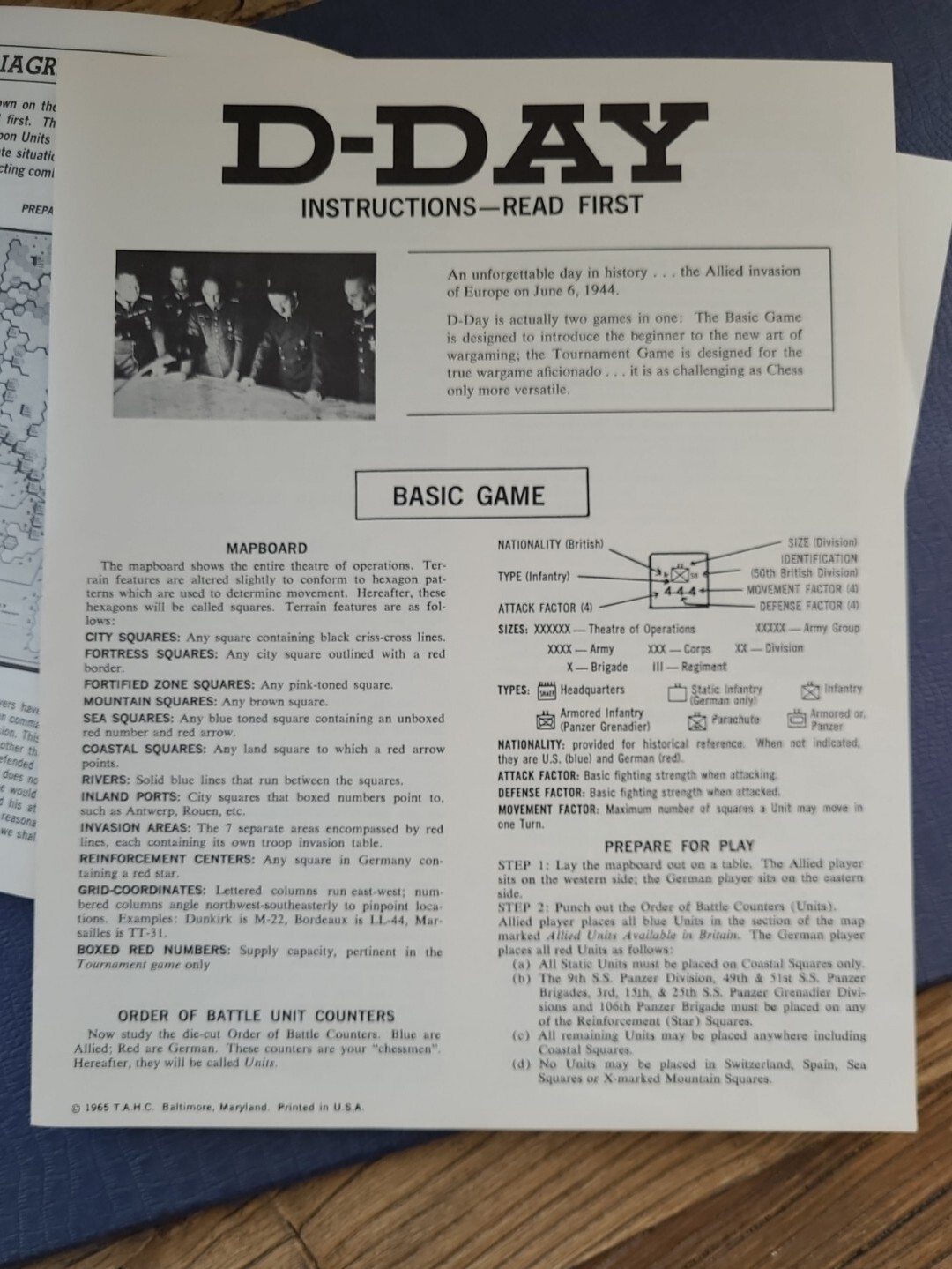 Avalon Hill D-Day Invasion Game 508 World War II Allied German Battle Complete