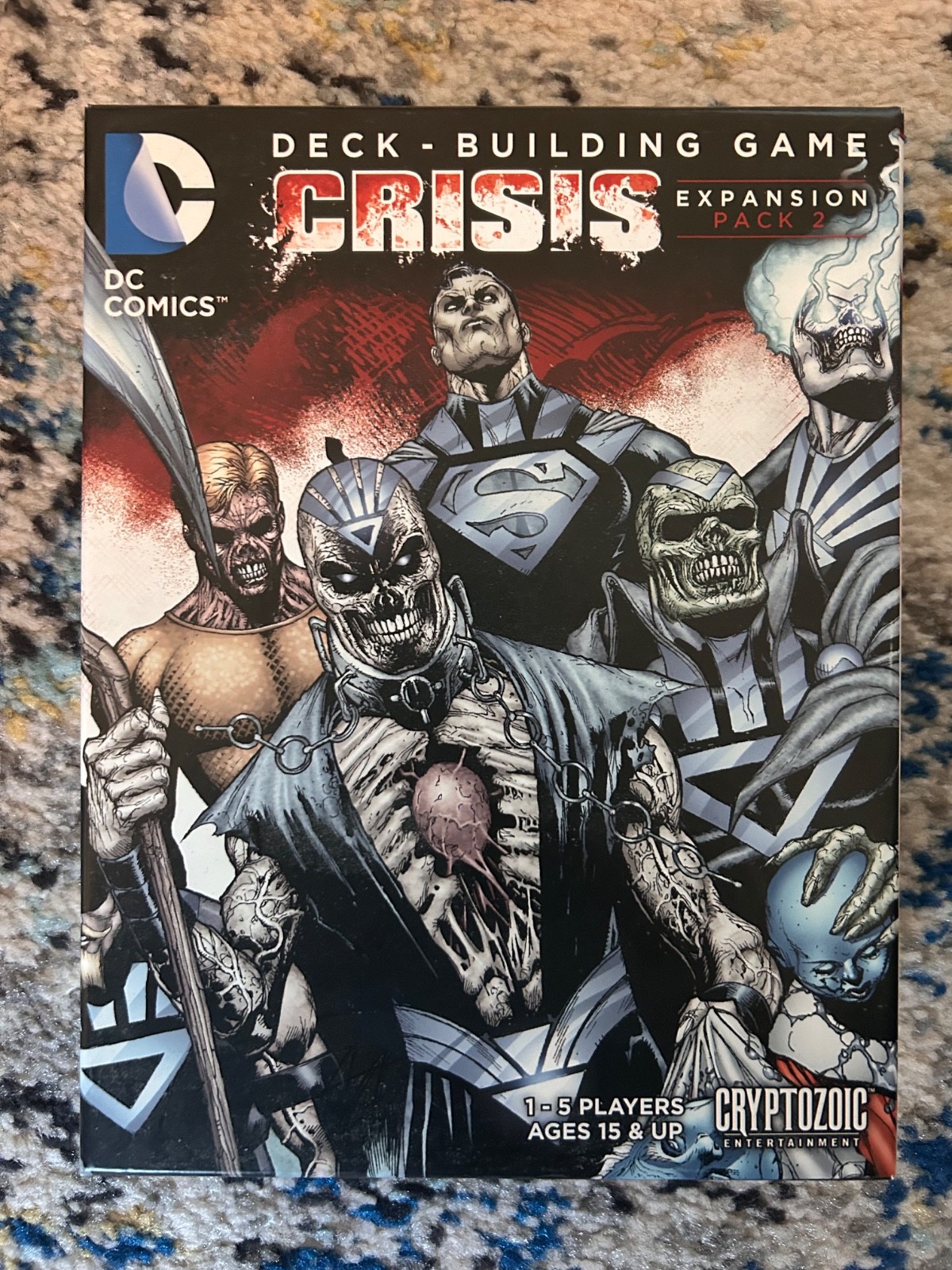 DC Comics Crisis deck building game three expansions card game