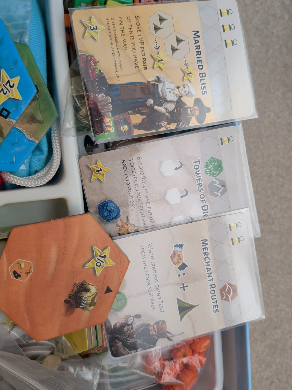 Dice Settlers – Kickstarter Deluxe – w/Promos and rare Western Sea Expansion
