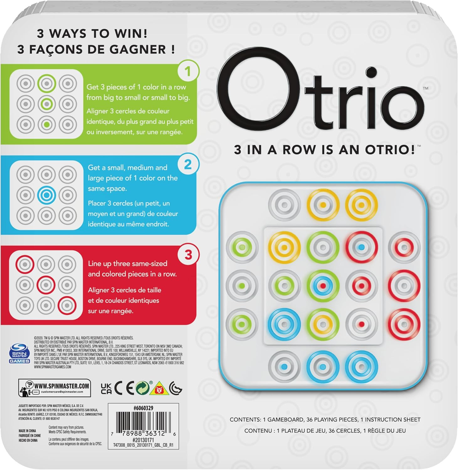 Spin Master Games, Otrio Strategy-Based Board Game, Classic Game, Advanced Tic T