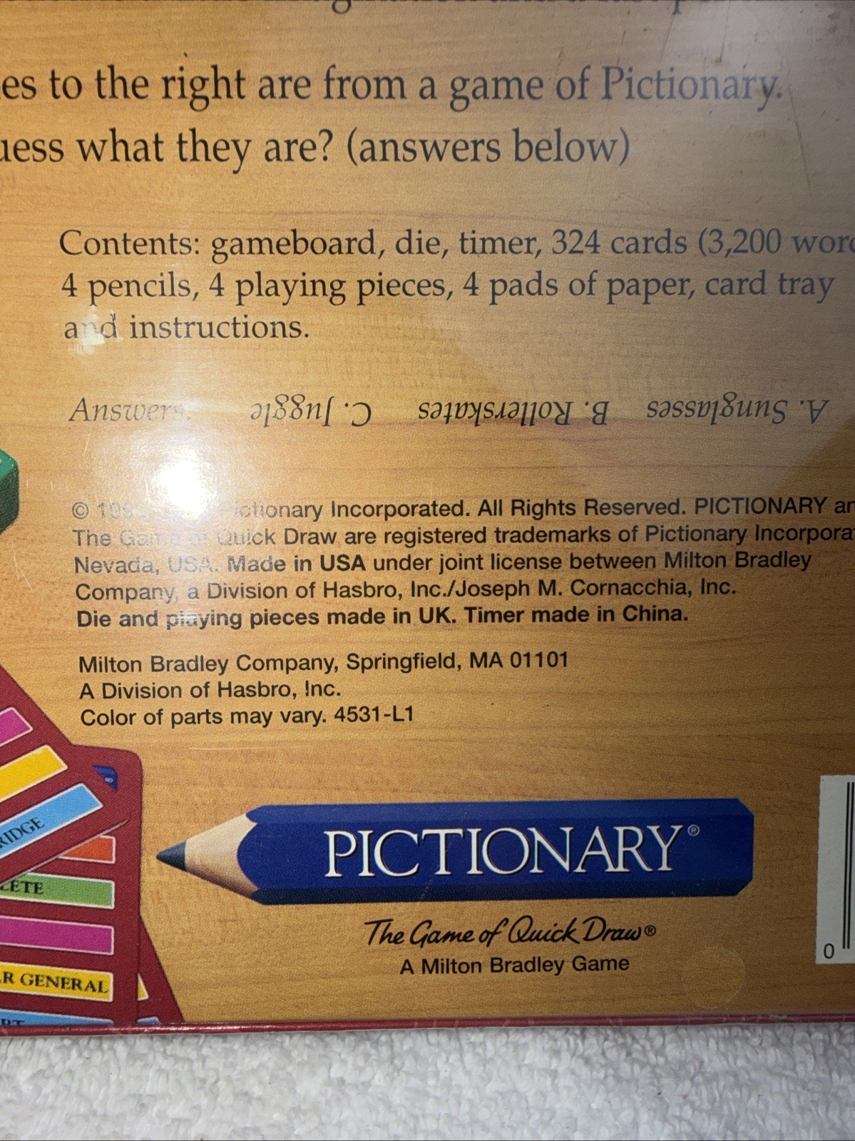 Vintage Pictionary 1993- 1997 Edition NEW SEALED Milton Bradley Board Game USA
