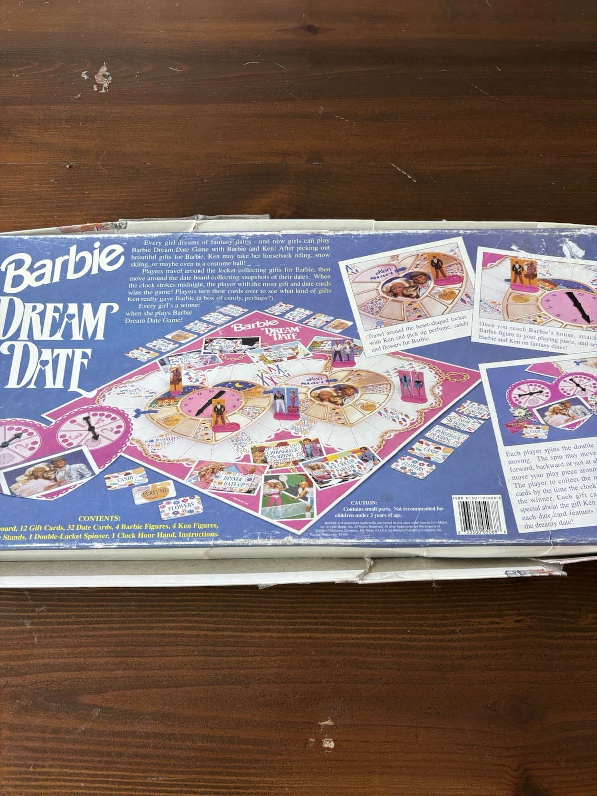 Barbie Dream Date Board Game 1992 Complete VINTAGE Doll Golden Mattel Ken