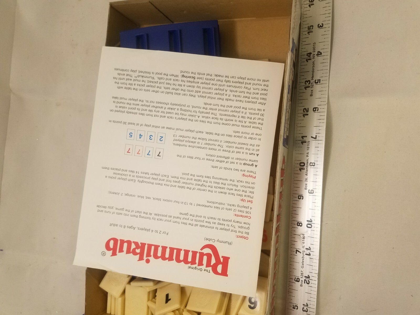 Vintage Rummikub The Original Rummy Tile Game 400C 1997 COMPLETE