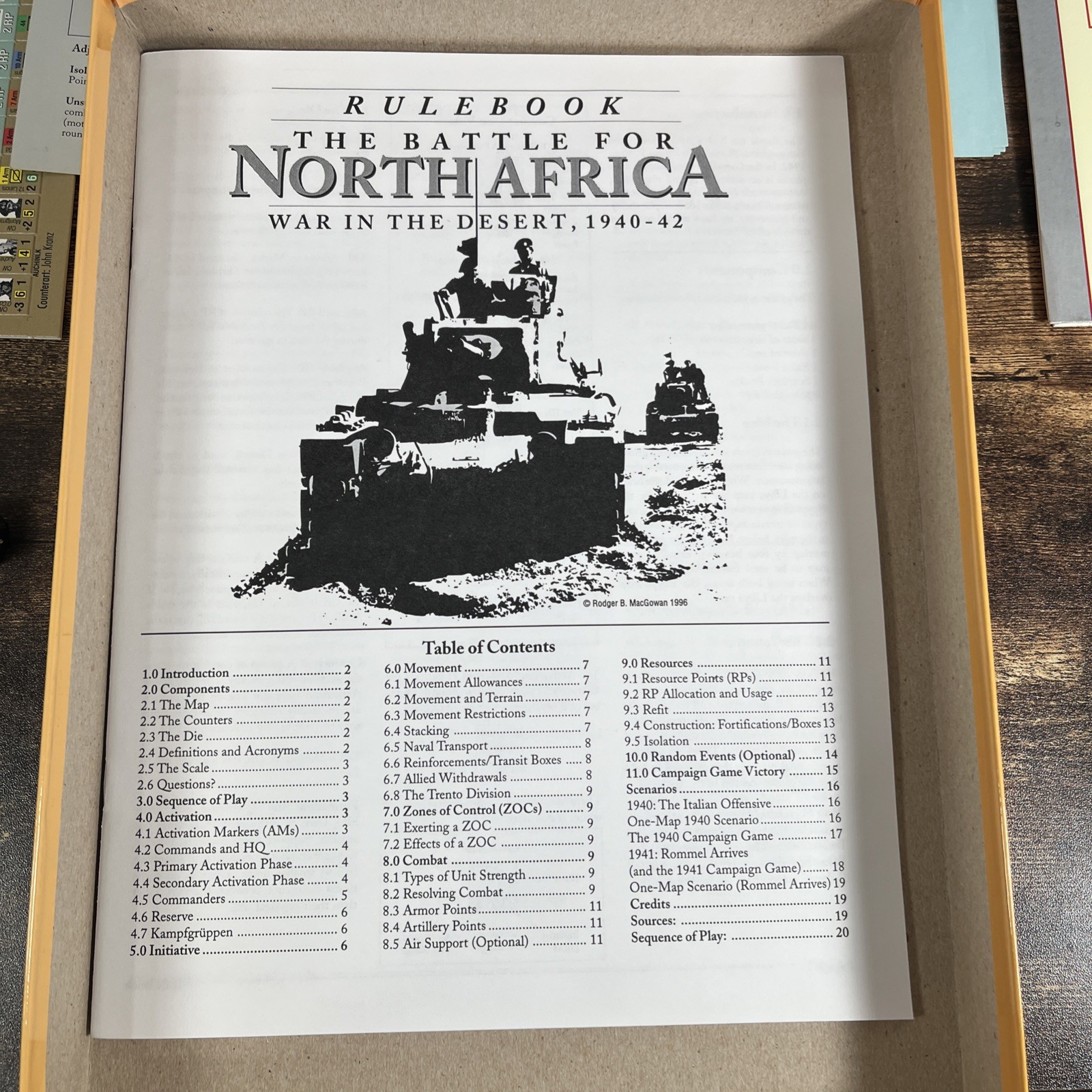 Battle for North Africa: War in the Desert – GMT 1996 – Complete & Unpunched