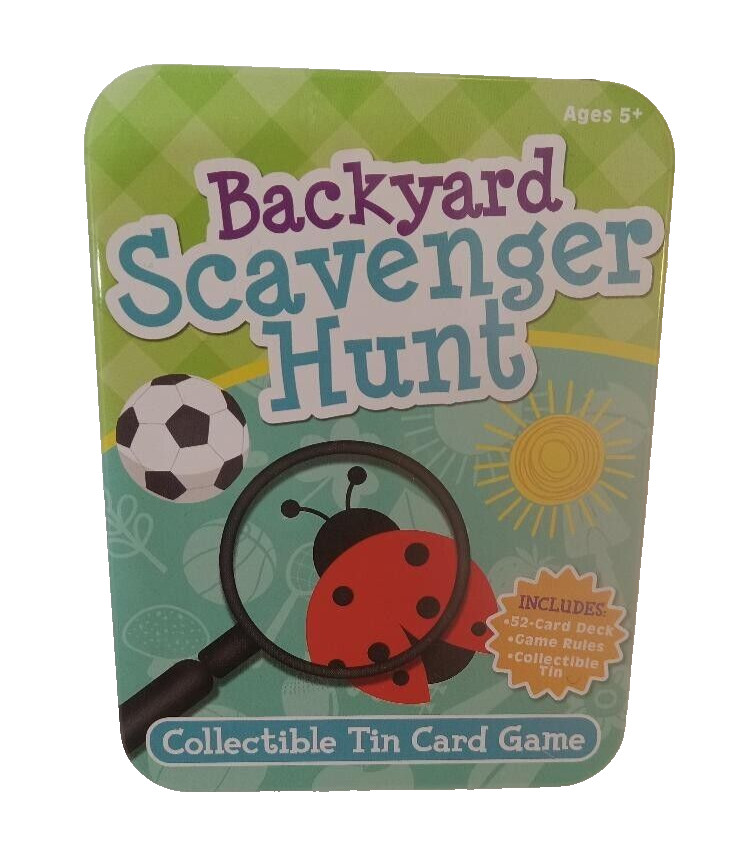Backyard Scavenger Hunt Card Game Multicolor Collectible Tin Ages 5 And Up