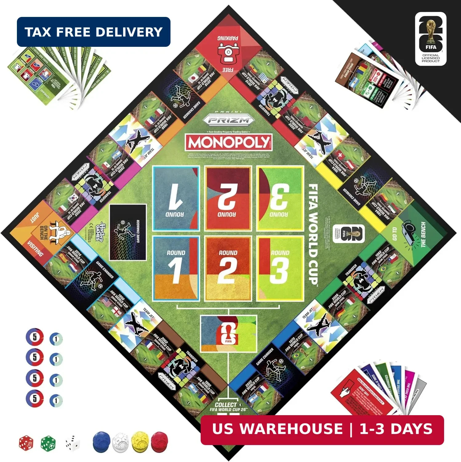 FIFA World Cup 2026 Board Game Panini Prizm Trading Cards Ages 8+