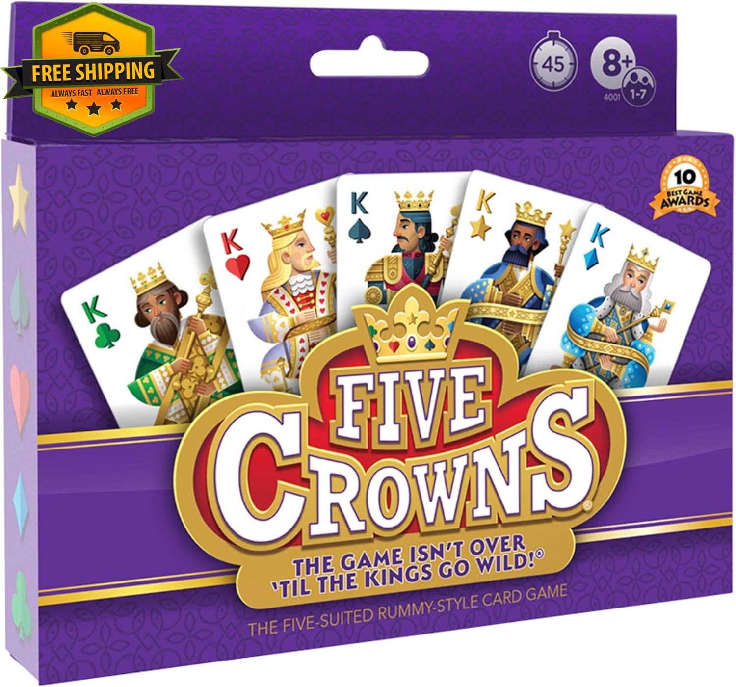 Five Crowns Card Game Rummy Style Family Game Kids Adults Travel