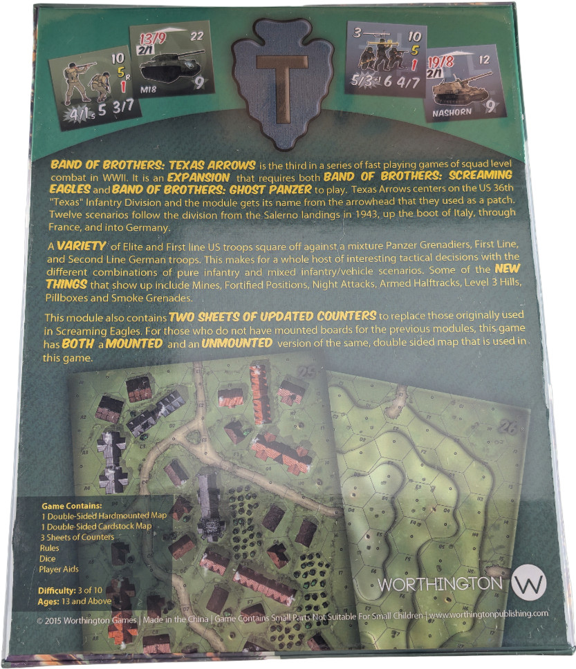 Band of Brothers Texas Arrows Expansion 2015 Worthington Games Wargame Sealed
