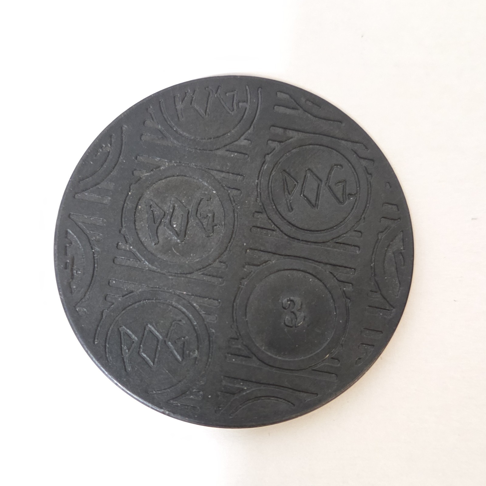 Vintage 1990s WPF POG Slammer Gold Skull & Unknown Disc with Claw/Star