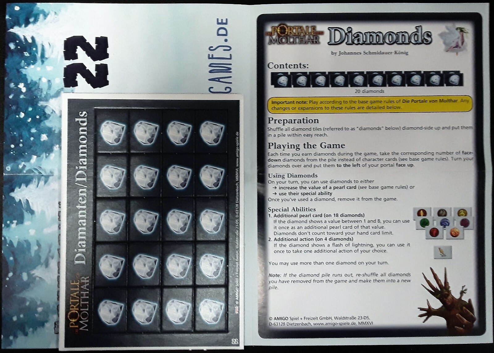 2016 ADVENT Calendar Promo 22: PORTAL OF HEROES DIAMONDS Brettspiel NEW Game