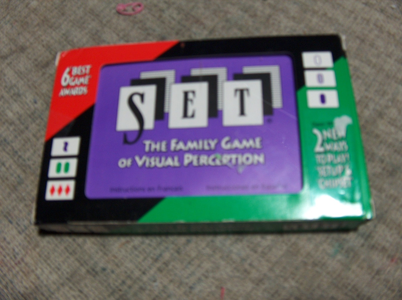 Set Card Game the Family Card Game of Visual Perception