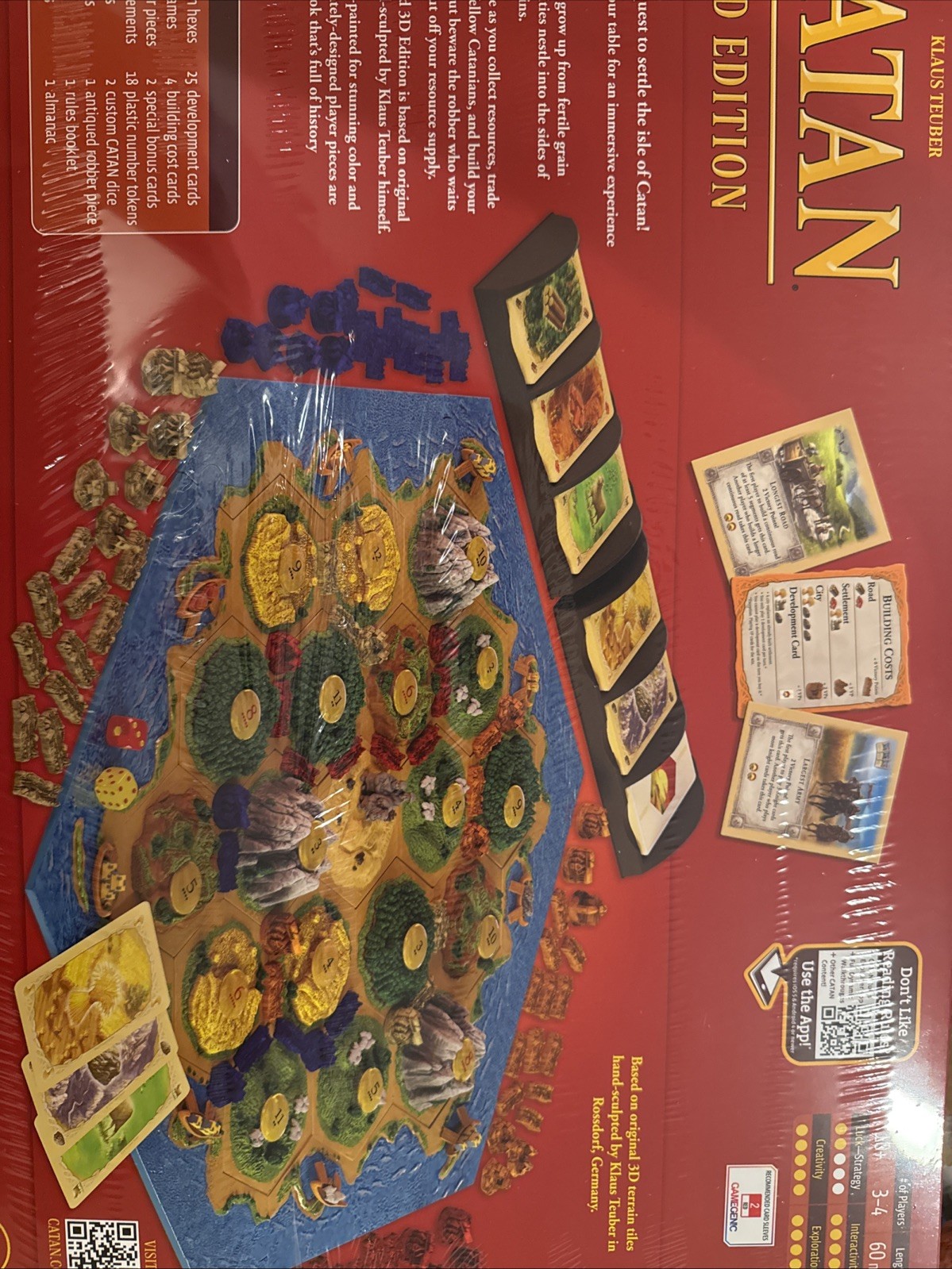 Settlers of Catan 3D Edition Board Game Brand New Asmodee Sealed Free Shipping
