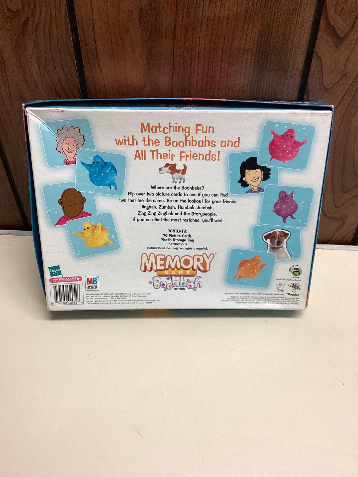 Vintage Milton Bradley Boohbah Memory Board Game 2004 Made In USA Ages 3+