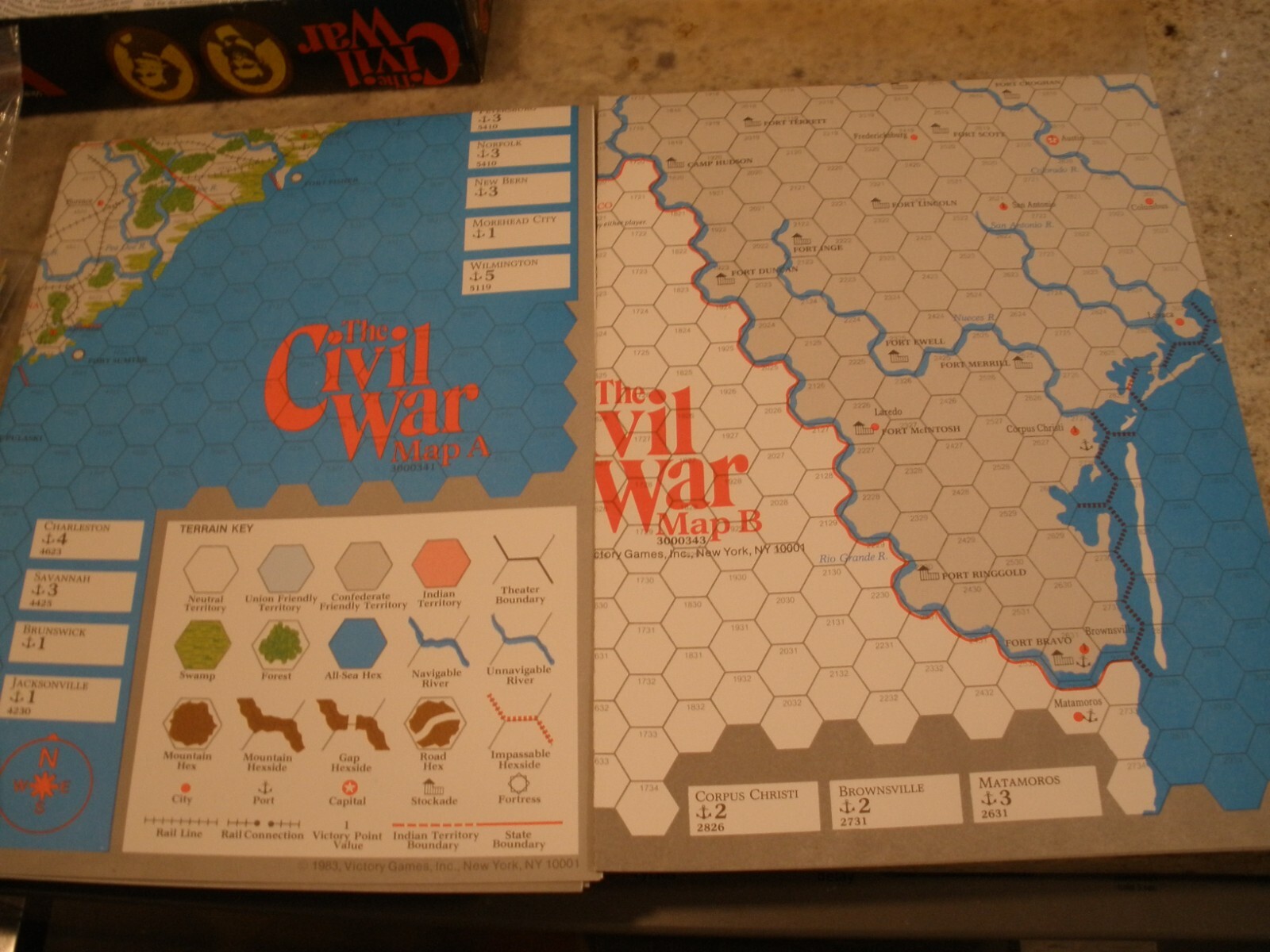 VICTORY GAMES INC THE CIVIL WAR 1861-1865 GAME COMPLETE #30003