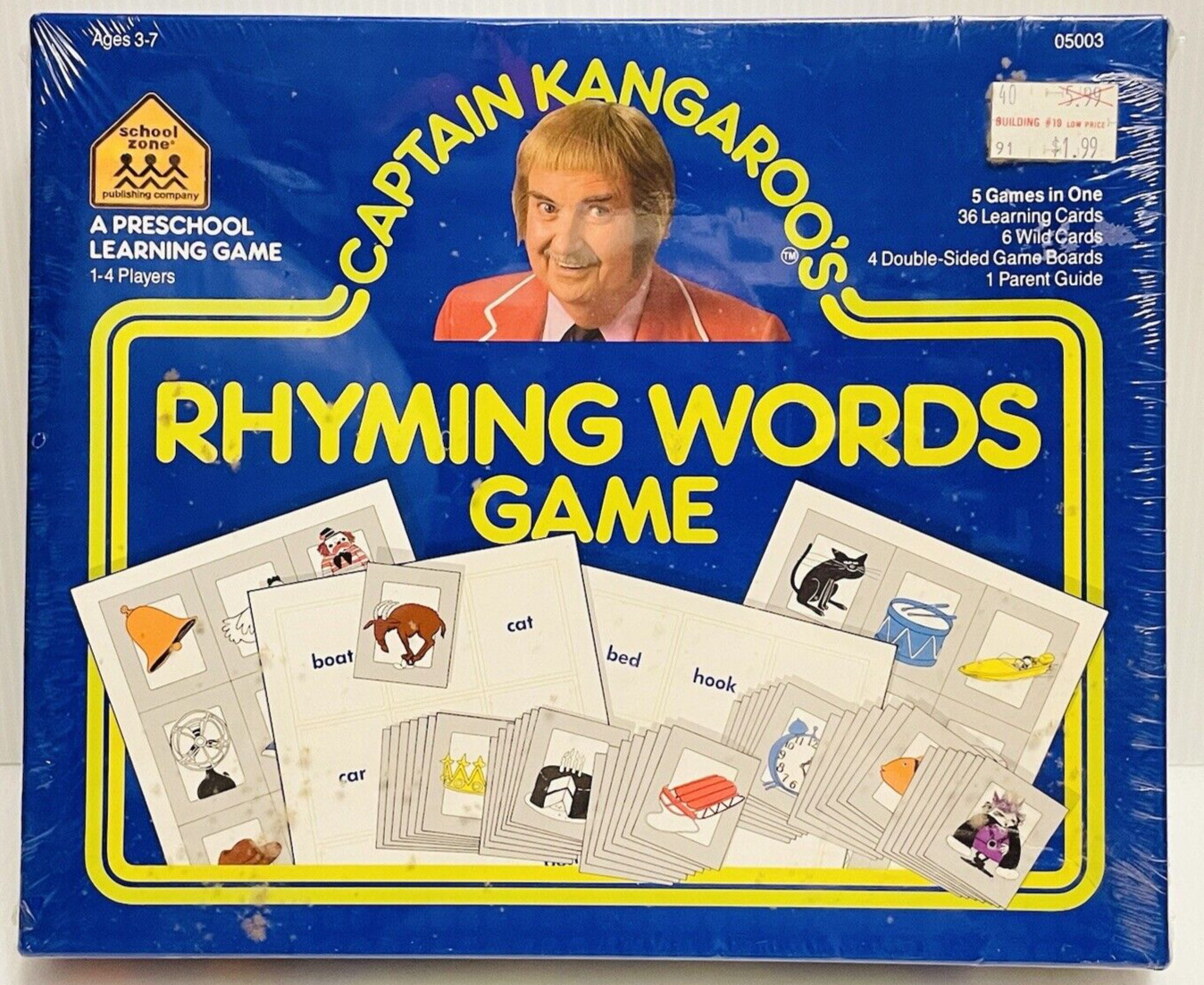 Vintage Captain Kangaroo’s Rhyming Words Game by School Zone 1987 Sealed.