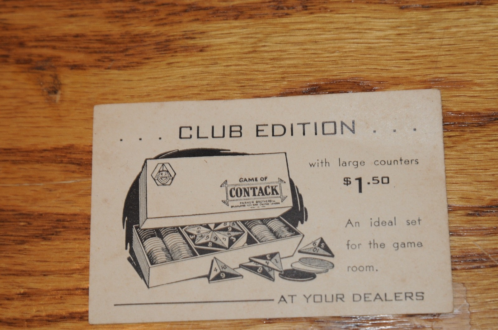 1939 Vintage Antique Parker Brothers Contack Game Exiting Fun Traditional Game*