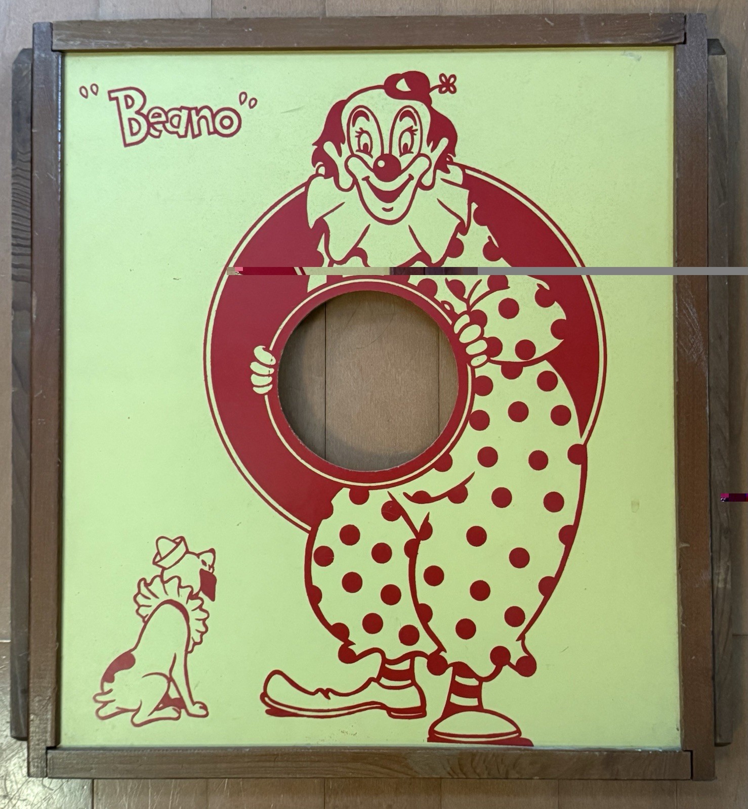 Vintage Beano the Clown Beanbag Toss Board Game with Original Decor Unique Retro