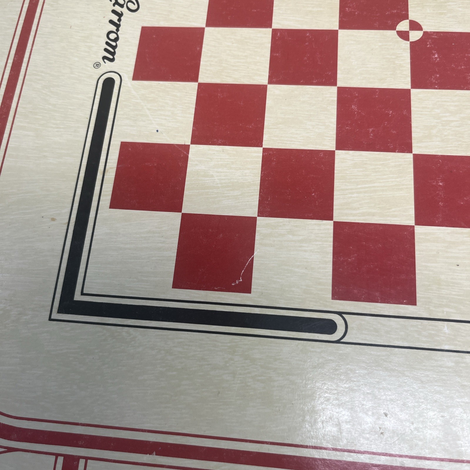 Carrom Double Sided Game Board With Attached Hanger. Game Room/man Cave.