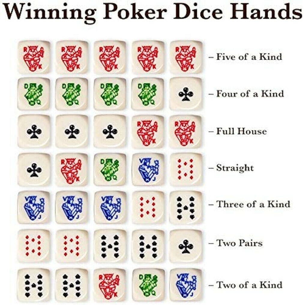 10 Pack Poker Dice No Cup Liar’s Casino Bar Drinking Tab Game SHIPS FROM USA