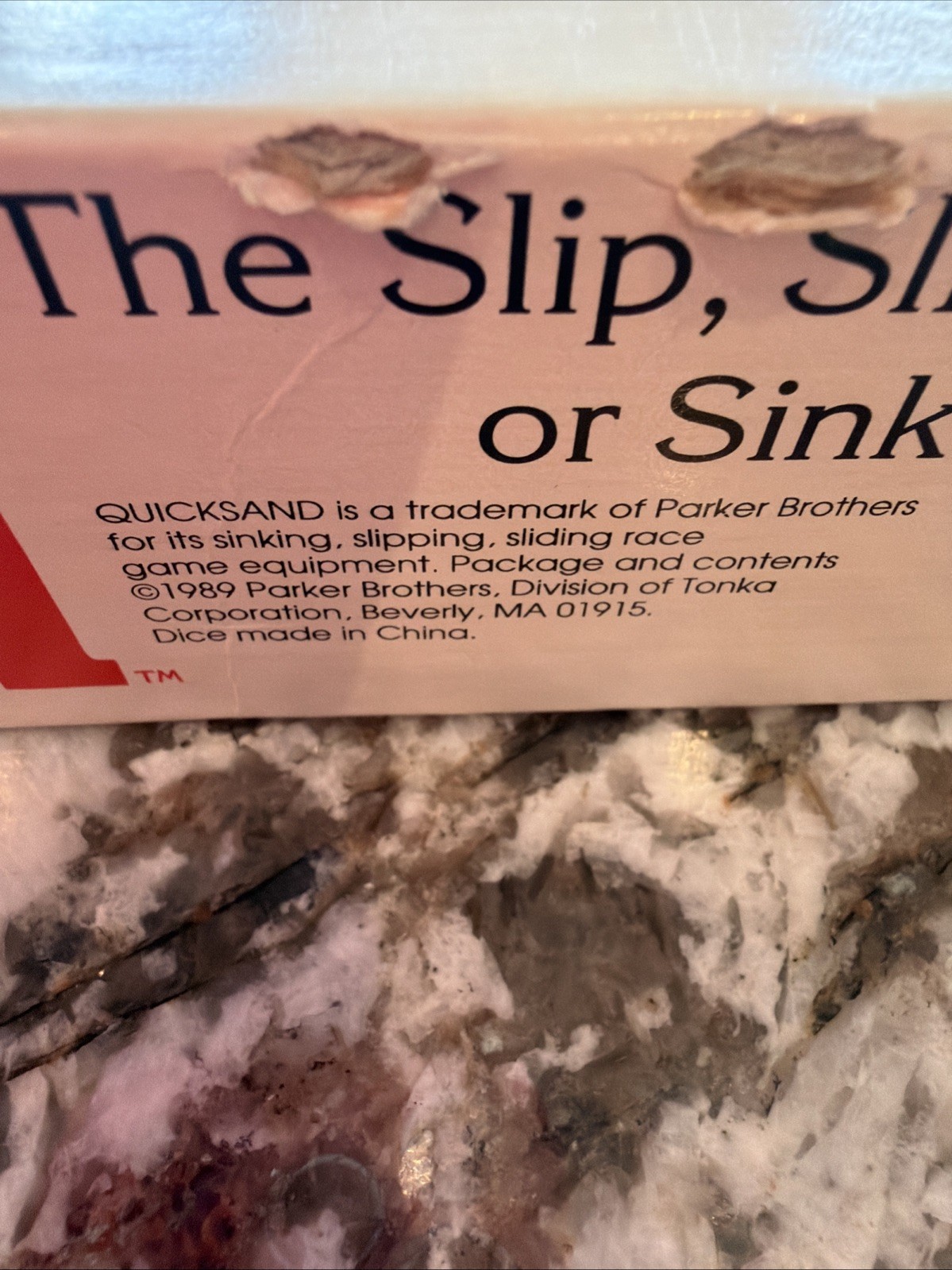 Quicksand The Slip, Slide or Sink Board Game Parker Brothers VTG 1989 Complete