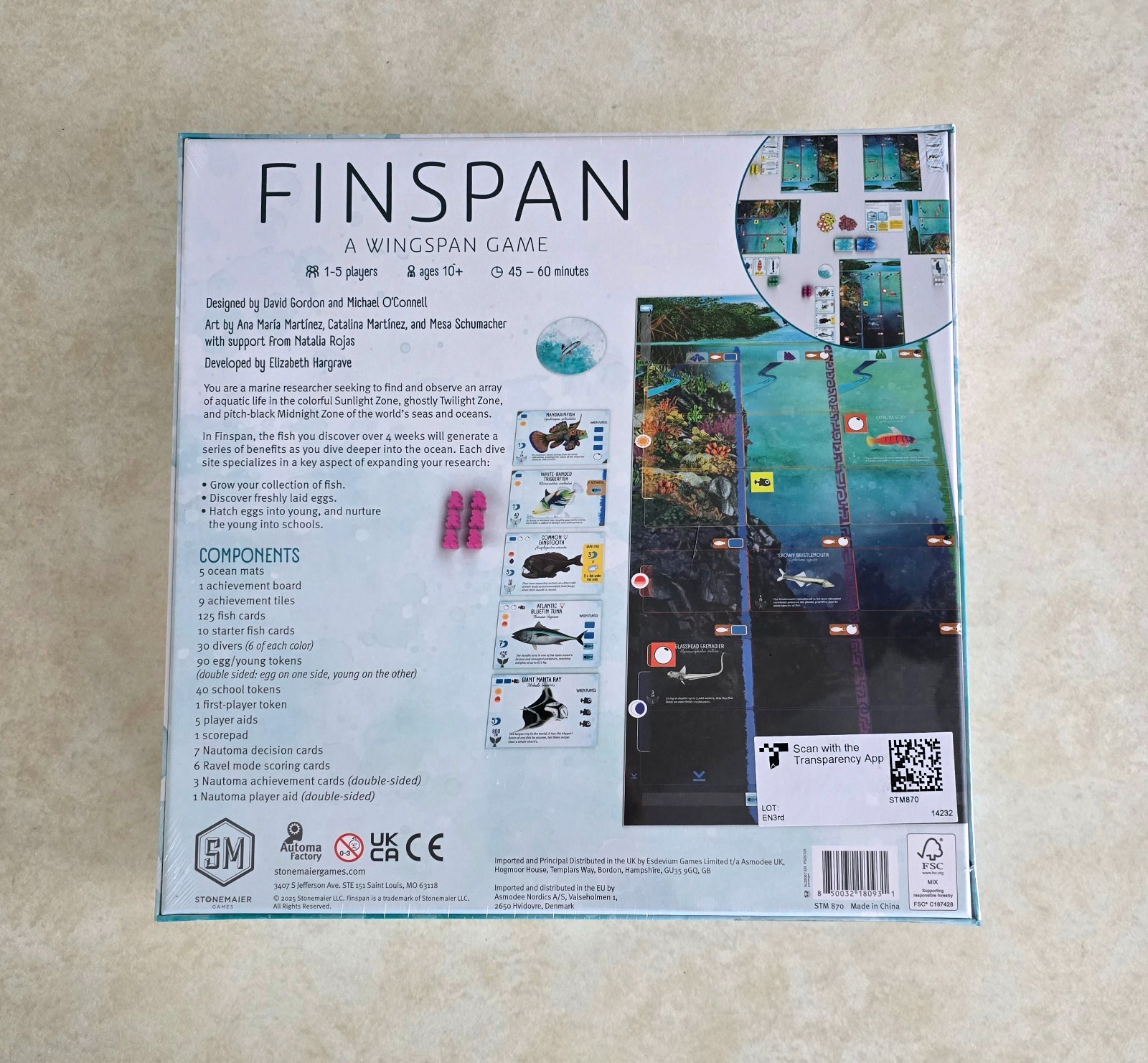 Finspan: A Wingspan Game BRAND NEW Sealed : Stonemaier Games : Tableau Building