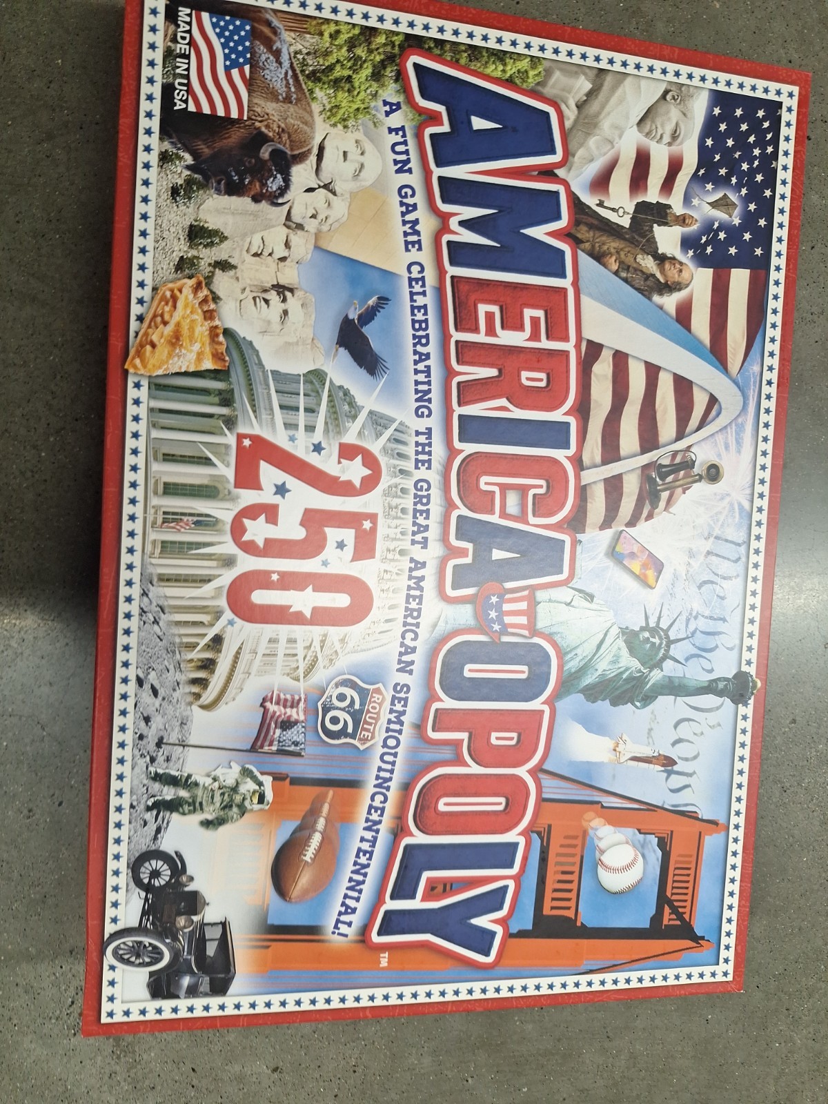 NIB – America-Opoly – 250th Board Game – 2026 For 2 to 6 players Ages 8 and up.