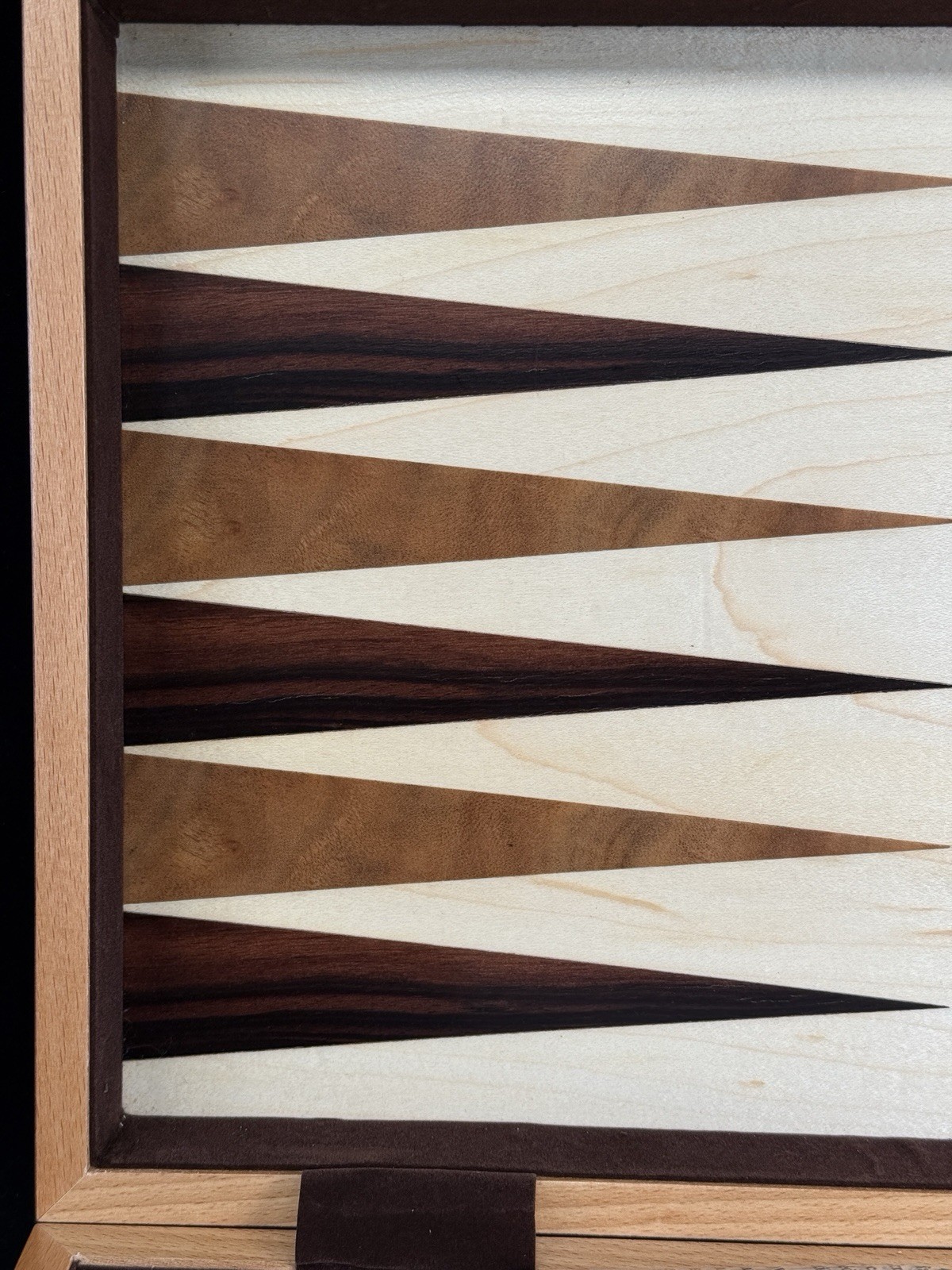 WE Games Wood Brass Handles Backgammon Set 12 X 18” Closed