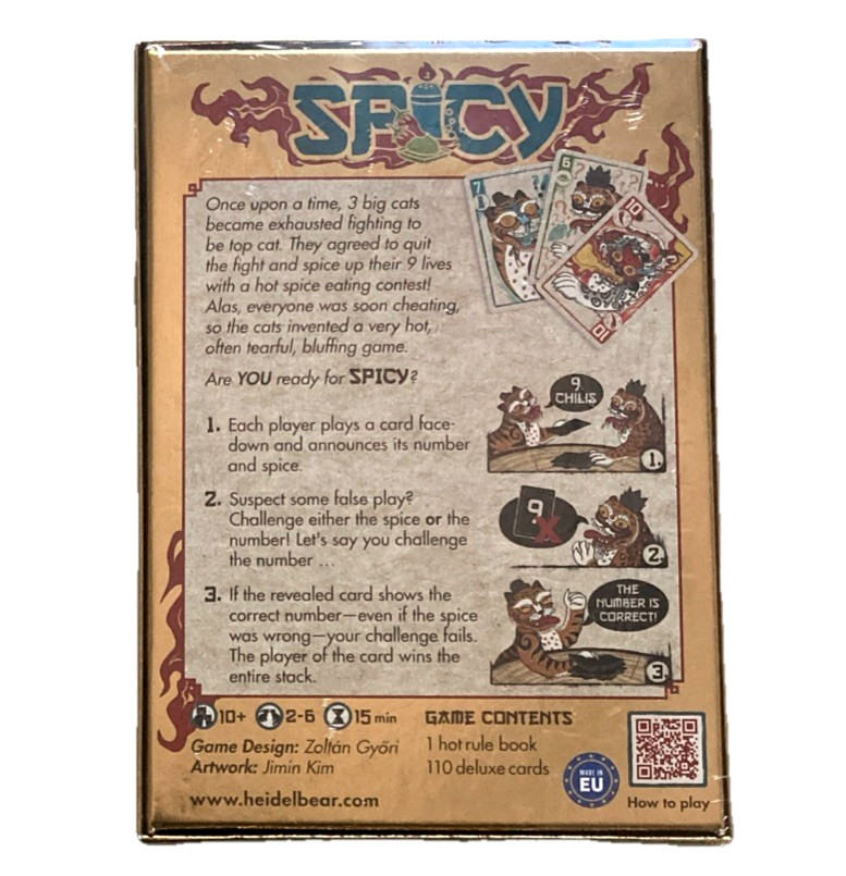 NEW Spicy Card Game by Zoltan Gyori Heidelbar Games 2020 for 2-6 Players