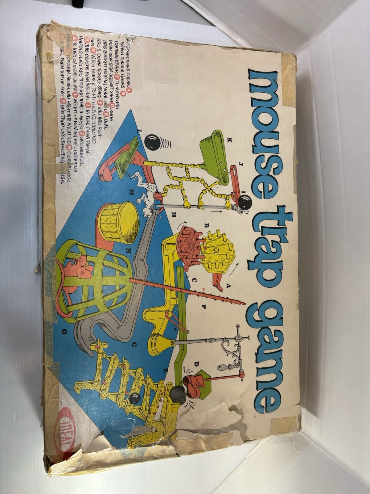 Ideal Mouse Trap Board Game 1963 Vintage Complete Set 22 x 14 x 3.5 Inch See Pic
