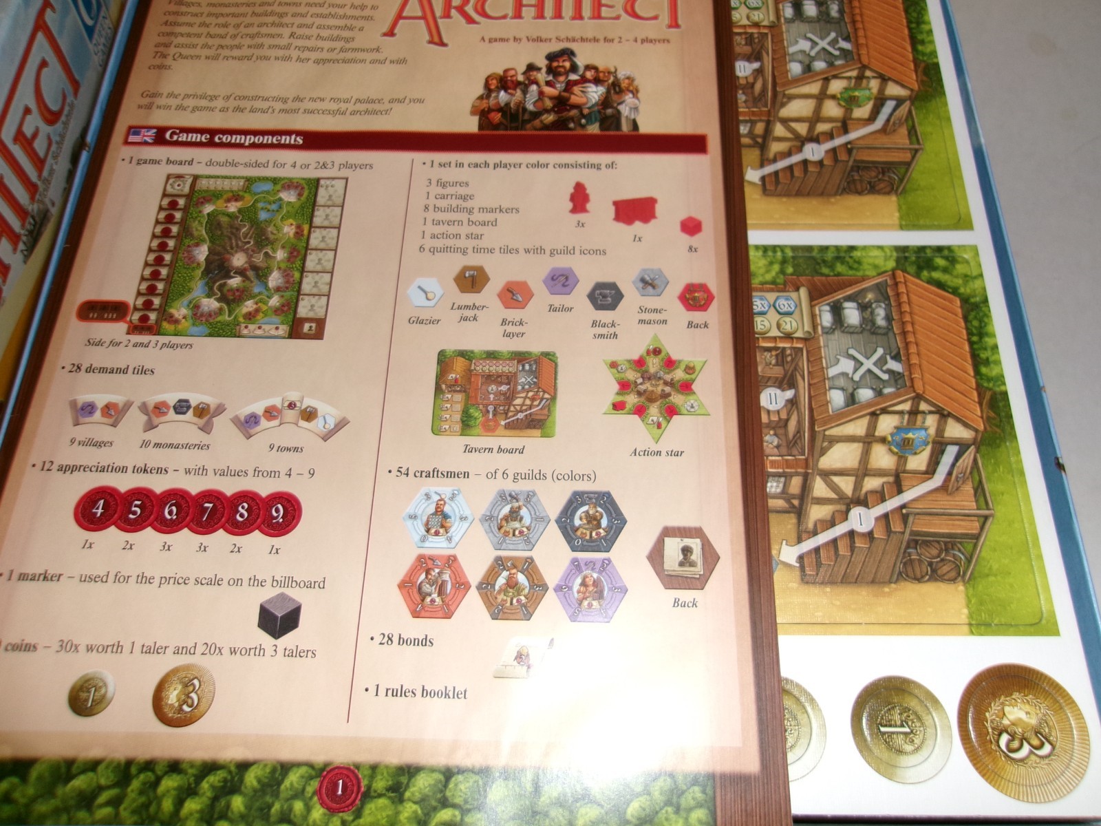 Queen’s Architect Board Game Volker Schachtele ages 10 up 60 min 2-4 players NEW