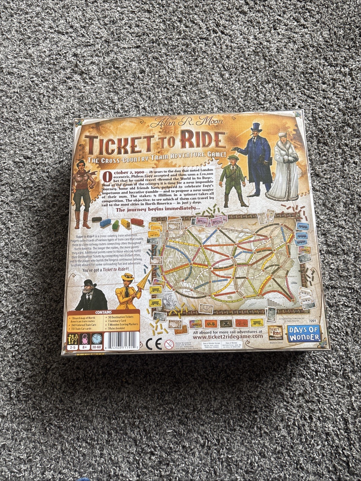 Days of Wonder Ticket To Ride by Alan R. Moon Train Adventure Board Game