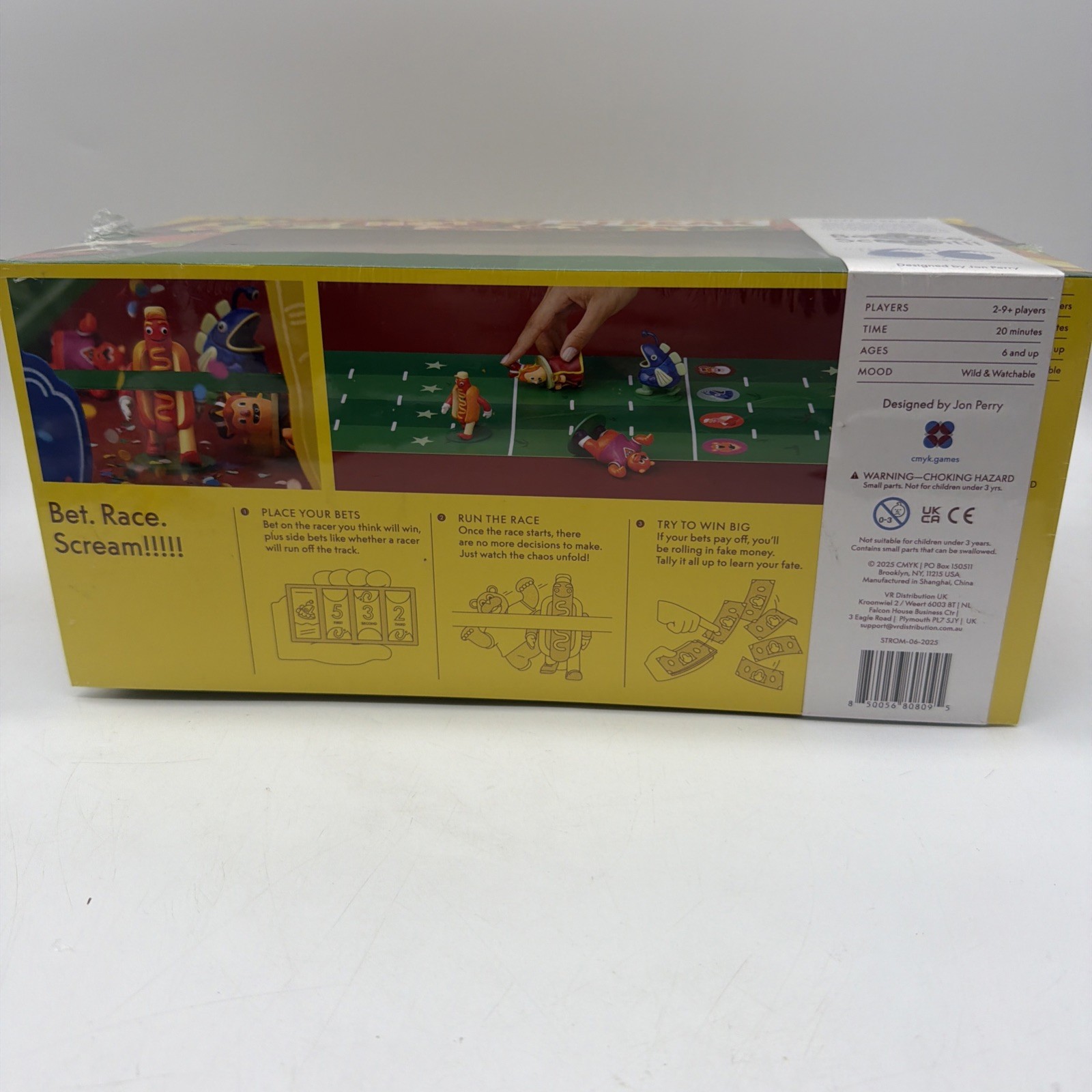 Hot Streak Party Board Game CMYK Racing & Betting Game 2–9 Players, Sealed